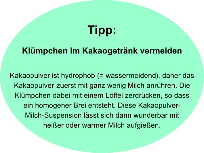 Tipp: Kakao ohne Klümpchen